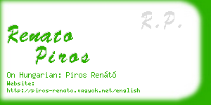 renato piros business card