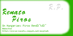 renato piros business card